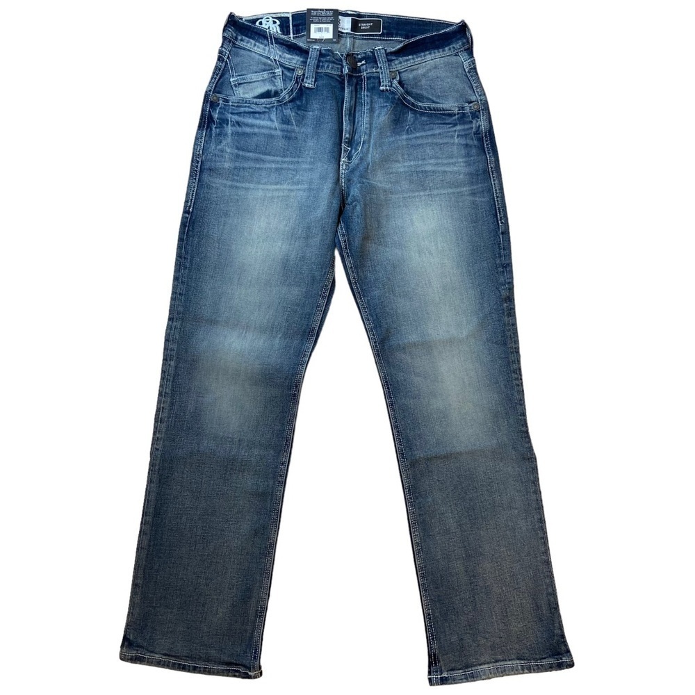 Rock & Republic men jeans straight hip and thigh straight leg stretch blue 30x30